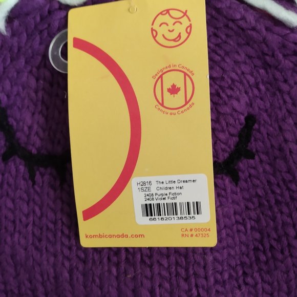 Kombi Kids Winter Hat Little Dreamer Children's One Size Purple Insulated Knit - Picture 3 of 4